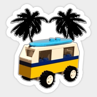 Brick Creations - Sunshine Surfer Camper Van Sticker